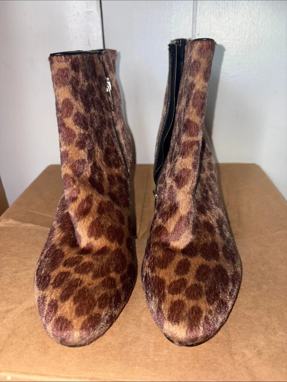 Nine West Block Heel Ankle Boots - Brown size 8M